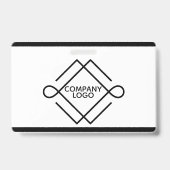 シンプル黒の幾何形状 バッジ (裏面)