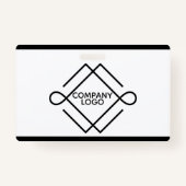 シンプル黒の幾何形状 バッジ (正面)