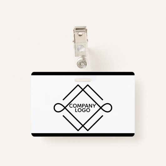 シンプル黒の幾何形状 バッジ (裏面クリップ)