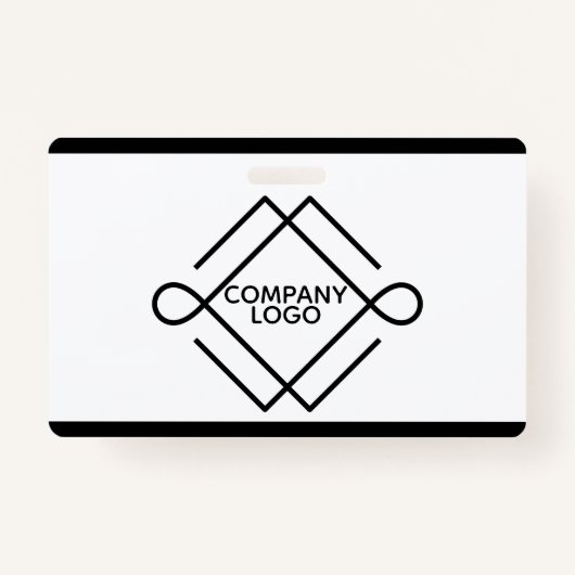 シンプル黒の幾何形状 バッジ (裏面)