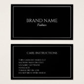 シンプル黒の指気に示エンクロージャカード (正面&裏面)