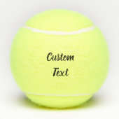 シンプル黒の筆記体スクリプトの文字または名前 テニスボール (裏面)