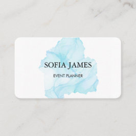 シンプル黒エレガントと青の名刺 名刺