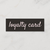 シンプル黒エレガント光バラロイヤリティカード ロイヤリティカード (正面)