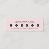 シンプル黒エレガント光バラロイヤリティカード ロイヤリティカード (裏面)