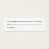 シンプル黒エレガント古い白紹介カード (裏面)