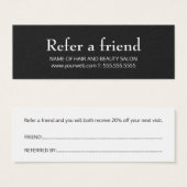 シンプル黒エレガント白の参照カード (正面&裏面)