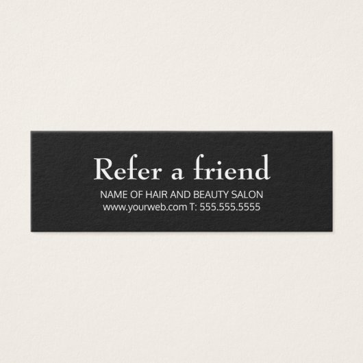 シンプル黒エレガント白の参照カード (正面)