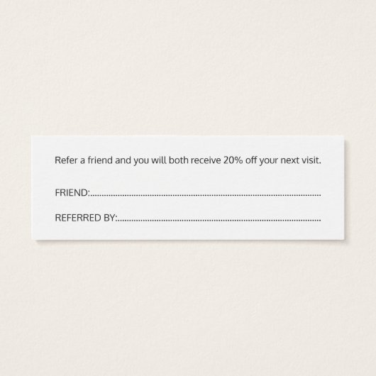 シンプル黒エレガント白の参照カード (裏面)