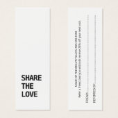 シンプル黒エレガント白の参照カード (正面&裏面)