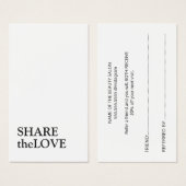 シンプル黒エレガント白の参照カード (正面&裏面)