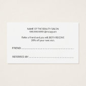 シンプル黒エレガント白の参照カード (裏面)