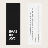 シンプル黒エレガント白の参照カード (正面&裏面)