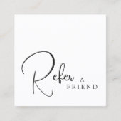 シンプル黒エレガント白の参照カード 紹介カード (正面)