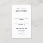 シンプル黒エレガント白の参照カード 紹介カード (裏面)