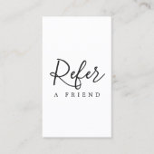 シンプル黒エレガント白の参照カード 紹介カード (正面)