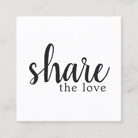 シンプル黒エレガント白の参照カード 紹介カード (正面)