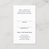 シンプル黒エレガント白の参照カード 紹介カード (裏面)