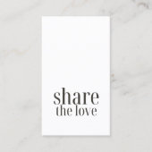 シンプル黒エレガント白の参照カード 紹介カード (正面)