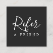 シンプル黒エレガント白の参照カード 紹介カード (正面)