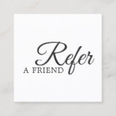 シンプル黒エレガント白の参照カード 紹介カード (正面)