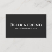 シンプル黒エレガント白の参照カード 紹介カード (正面)