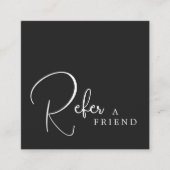 シンプル黒エレガント白の参照カード 紹介カード (正面)