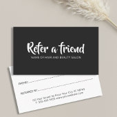 シンプル黒エレガント白の参照カード 紹介カード