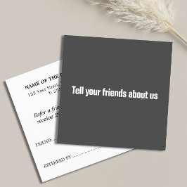 シンプル黒エレガント白の参照カード 紹介カード