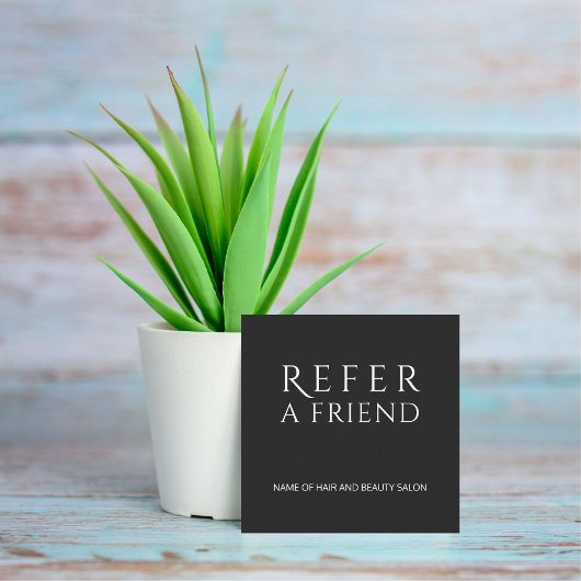 シンプル黒エレガント白の参照カード 紹介カード