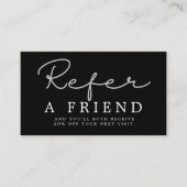 シンプル黒エレガント白の参照カード 紹介カード (正面)