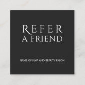 シンプル黒エレガント白の参照カード 紹介カード (正面)