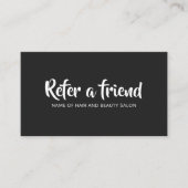 シンプル黒エレガント白の参照カード 紹介カード (正面)