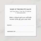 シンプル黒エレガント白の参照カード 紹介カード (裏面)