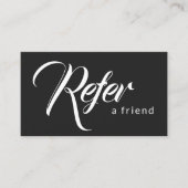 シンプル黒エレガント白の参照カード 紹介カード (正面)