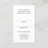 シンプル黒エレガント白の参照カード 紹介カード (裏面)