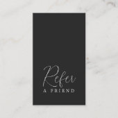 シンプル黒エレガント白の参照カード 紹介カード (正面)