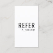 シンプル黒エレガント白の参照カード 紹介カード (正面)