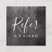 シンプル黒エレガント白の紹介Chalkboard 紹介カード (正面)