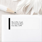 シンプル黒エレガント白アドレス ラベル (インサイチュ)