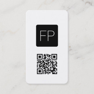 シンプル黒エレガント白コンサルタントモノグラム 名刺