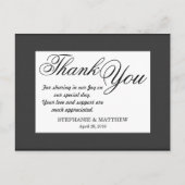 シンプル黒エレガント白デザイン ポストカード (正面)