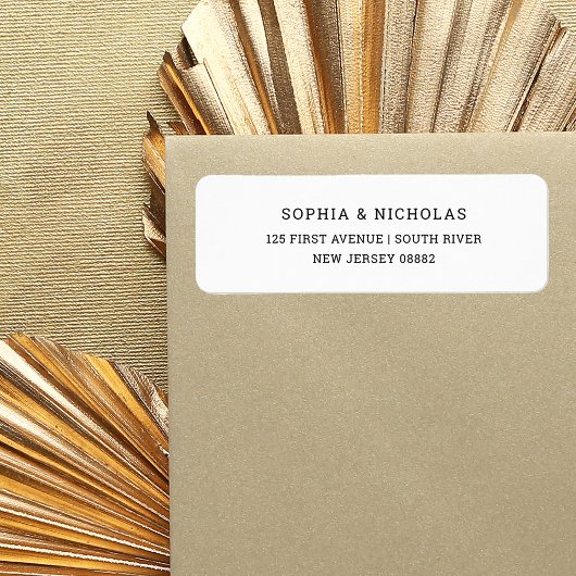 シンプル黒エレガント白 ラベル