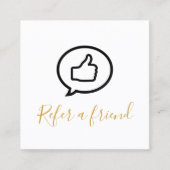 シンプル黒エレガント金ゴールドフェイク 紹介カード (正面)