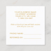 シンプル黒エレガント金ゴールドフェイク 紹介カード (裏面)