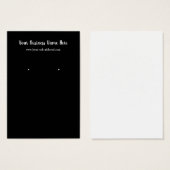 シンプル黒カスタムイヤリング表示カード (正面&裏面)