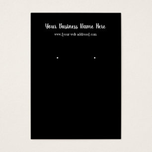 シンプル黒カスタムイヤリング表示カード