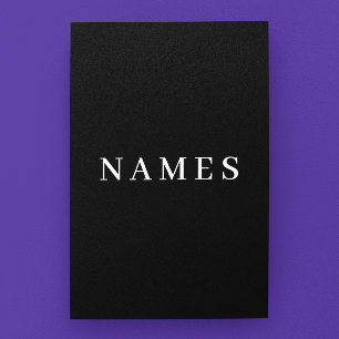 シンプル黒カスタム名の追加エレガント