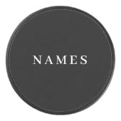 シンプル黒カスタム名の追加エレガント アイスホッケーパック (正面)