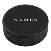 シンプル黒カスタム名の追加エレガント アイスホッケーパック (3/4)